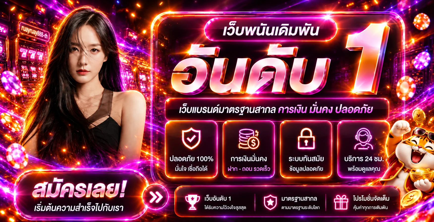 ภาพแนะนำขั้นตอนใช้งาน ruayruay888-th และการตรวจระบบ